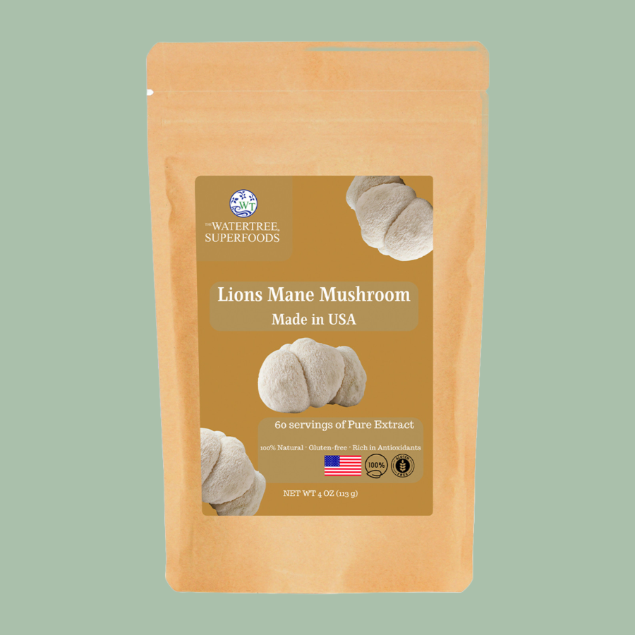 Lion's mane mushroom powder for improved cognitive function and brain health