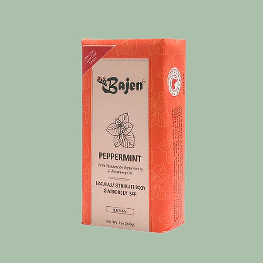 Bajen peppermint stimulating natural body soap bar