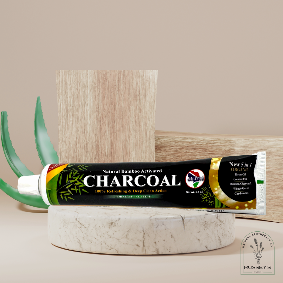 Bajen Natural Bamboo Activated Charcoal Toothpaste for Sensitive Teeth, Organic